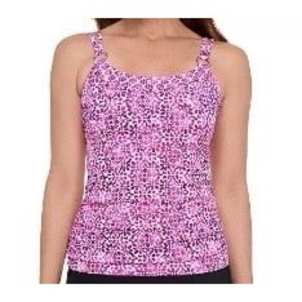 Bal Harbour Women’s Floral Print Tankini Swim Top Size XXL New With Tag